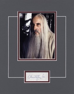 Christopher Lee as Saruman autograph