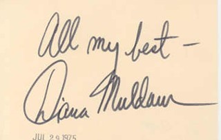 Diana Muldaur autograph