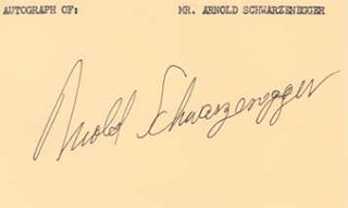 Arnold Schwarzenegger autograph