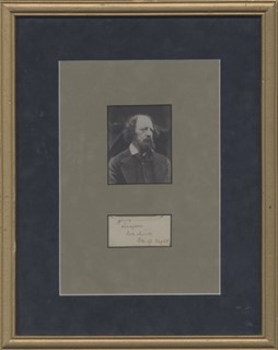 Lord Alfred Tennyson autograph