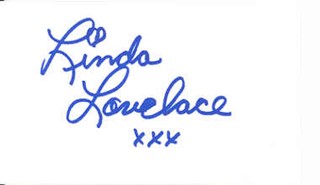 Linda Lovelace autograph