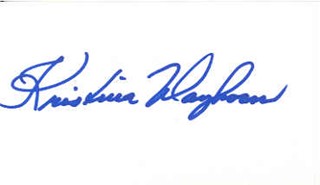 Kristina Wayborn autograph