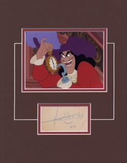 Hans Conried as Captain Hook autograph