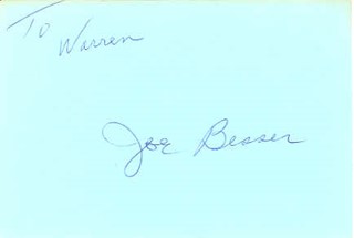 Joe Besser autograph