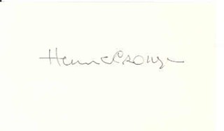 Hume Cronyn autograph