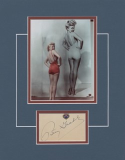 Betty Grable autograph