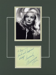 Veronica Lake autograph