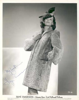 Faye Emerson autograph