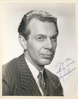 Raymond Massey autograph