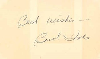 Burl Ives autograph