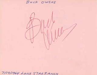 Buck Owens autograph