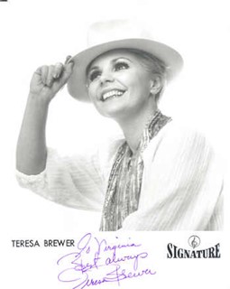 Teresa Brewer autograph