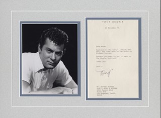 Tony Curtis autograph