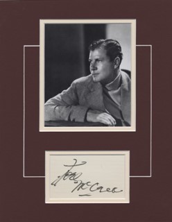 Joel McCrea autograph