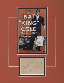 Nat King Cole autograph