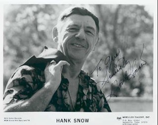 Hank Snow autograph