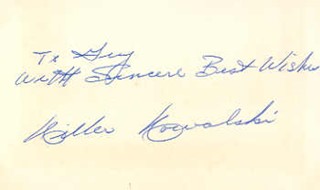 Killer Kowalski autograph