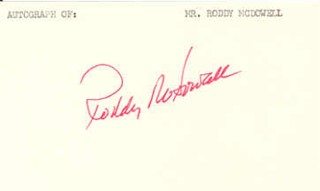 Roddy McDowall autograph