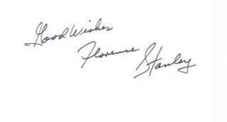 Florence Stanley autograph