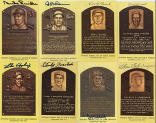 Hall of Fame Plaque Collection autograph