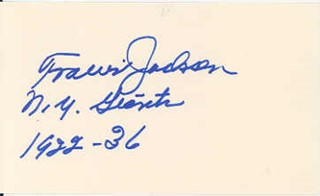 Travis Jackson autograph