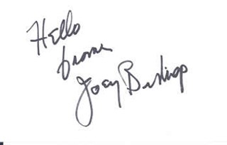 Joey Bishop autograph