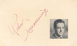 Robert Cummings autograph