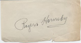 Rogers Hornsby autograph