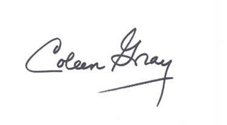 Coleen Gray autograph