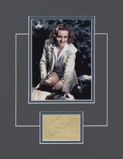 Carole Lombard autograph
