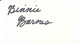 Binnie Barnes autograph