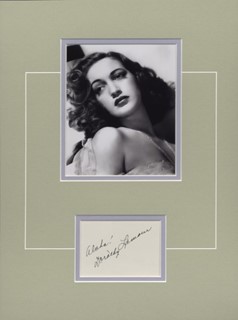 Dorothy Lamour autograph