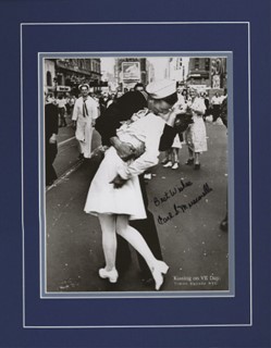 V-J Day Nurse and Sailor autograph