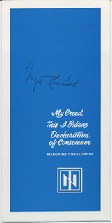 Margaret Chase Smith autograph