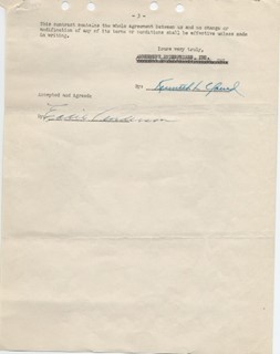 Eddie Rochester Anderson autograph