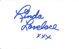 Linda Lovelace autograph