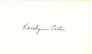 Rosalynn Carter autograph