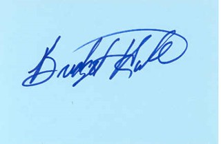 Bridget Hall autograph