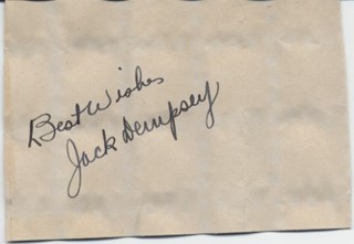 Jack Dempsey autograph