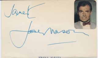 James Mason autograph
