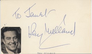 Ray Milland autograph