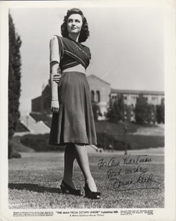 Donna Reed autograph