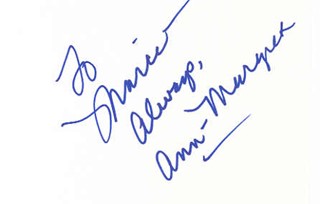 Ann-Margret autograph