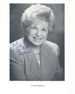 Dr. Ruth Westheimer autograph
