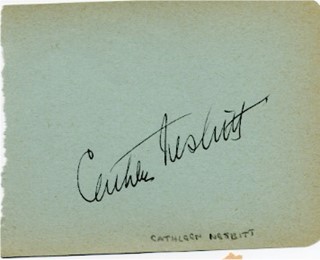 Cathleen Nesbitt autograph