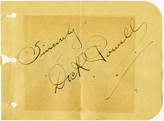 Dick Powell autograph