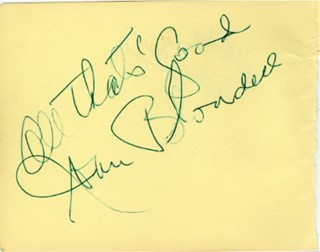 Joan Blondell autograph