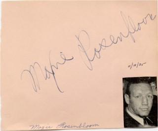 Maxie Rosenbloom autograph