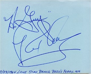 Rex Allen autograph