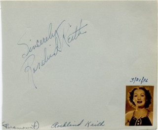 Rosalind Keith autograph